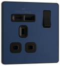 BG Evolve Matt Blue 1G SP Switch, USB-A+C - PCDDB21UAC18B-01