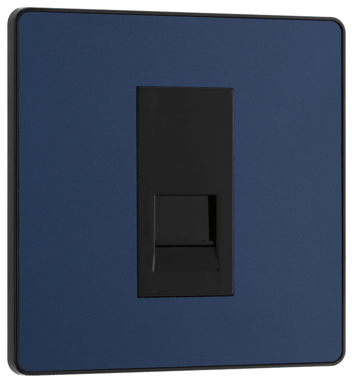 BG Evolve Matt Blue 1G telephone socket, master - PCDDBBTM1B-01