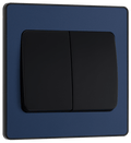 BG Evolve Matt Blue 2G 2-Way Switch, wide rocker - PCDDB42WB-01