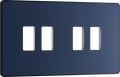 BG Evolve Matt Blue 4 module front plate - MPCDDB4B-01