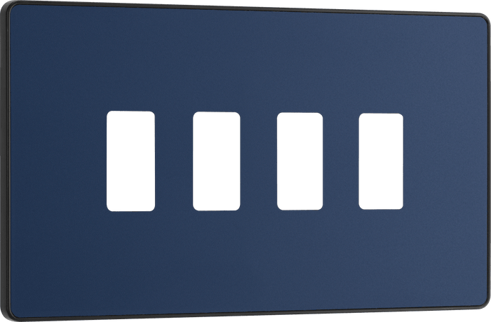 BG Evolve Matt Blue 4 module, rectangular - RPCDDB4B-01