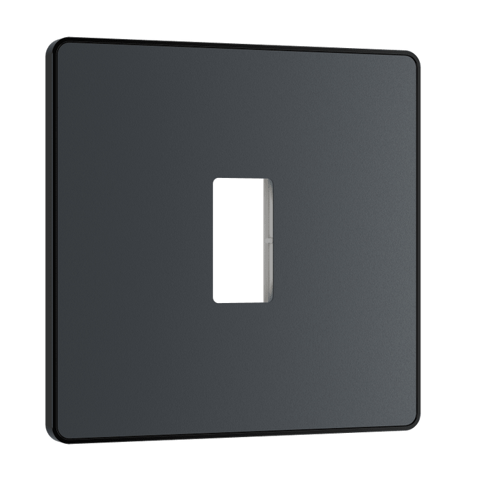 BG Evolve Matt Grey 1 module front plate - MPCDMG1B-01
