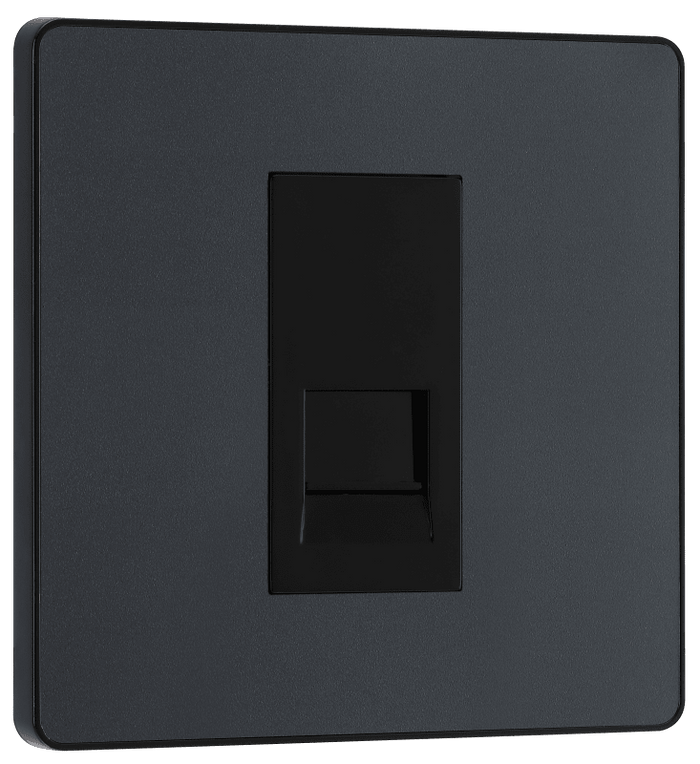 BG Evolve Matt Grey 1G telephone socket, master - PCDMGBTM1B-01