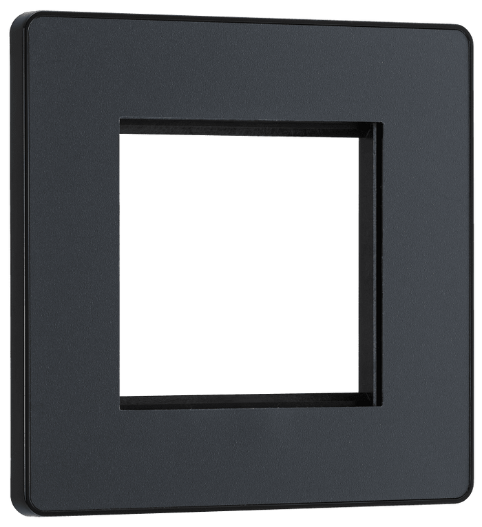 BG Evolve Matt Grey 2 module - square - PCDMGEMS2B-01