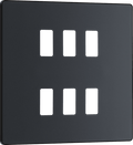 BG Evolve Matt Grey 6 module, square - RPCDMG6B-01