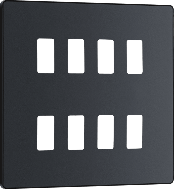 BG Evolve Matt Grey 8 module, square - RPCDMG8B-01