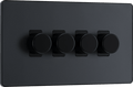 BG Evolve Matt Grey Quadruple, 2 way push 200W - PCDMG84B-01