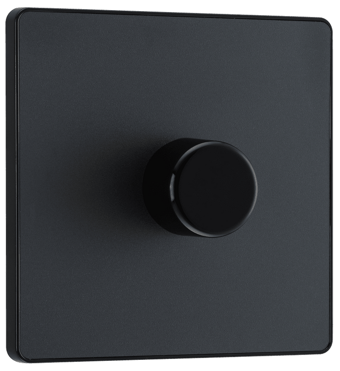 BG Evolve Matt Grey Single, 2 way push 200W - PCDMG81B-01