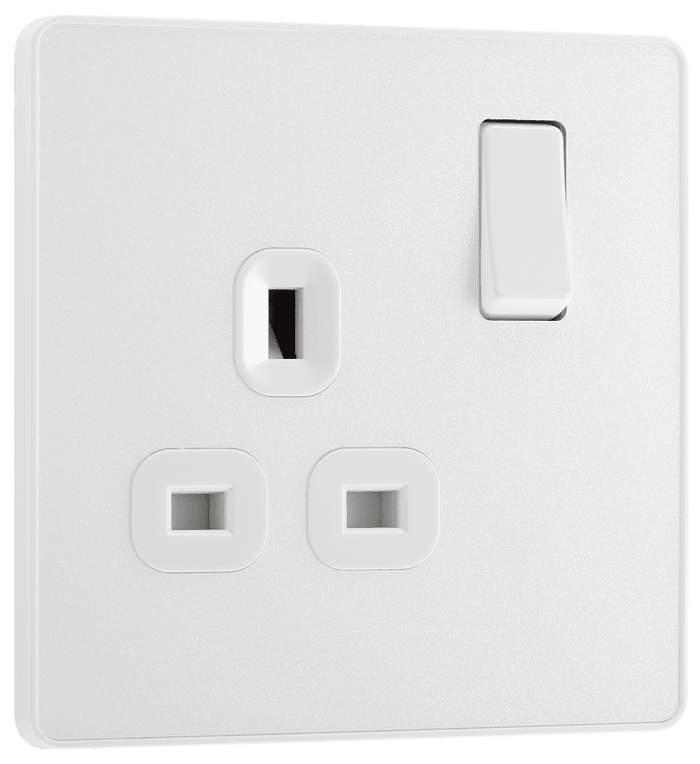 BG Evolve Pearlescent White 1G SP Switch - PCDCL21W-01