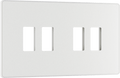 BG Evolve Pearlescent White 4 module plate - MPCDCL4W-01