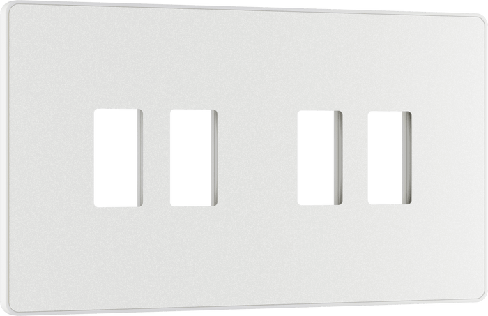 BG Evolve Pearlescent White 4 module plate - MPCDCL4W-01