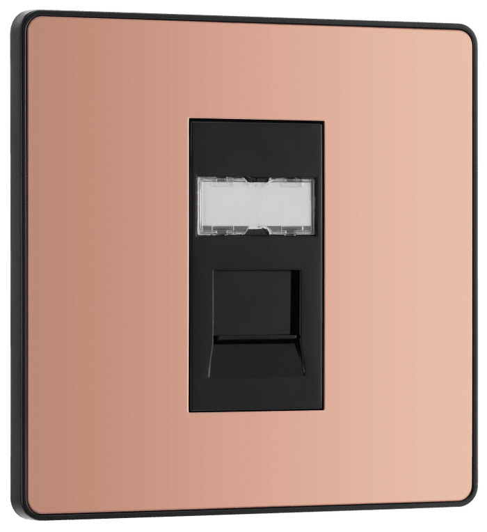 BG Evolve Polished Copper 1G RJ45 telephone socket - PCDCPRJ451B-01