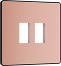 BG Evolve Polished Copper 2 module front plate - MPCDCP2B-01