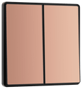 BG Evolve Polished Copper 2G 2-Way Switch, Edge Rocker - PCDCP42EB-01