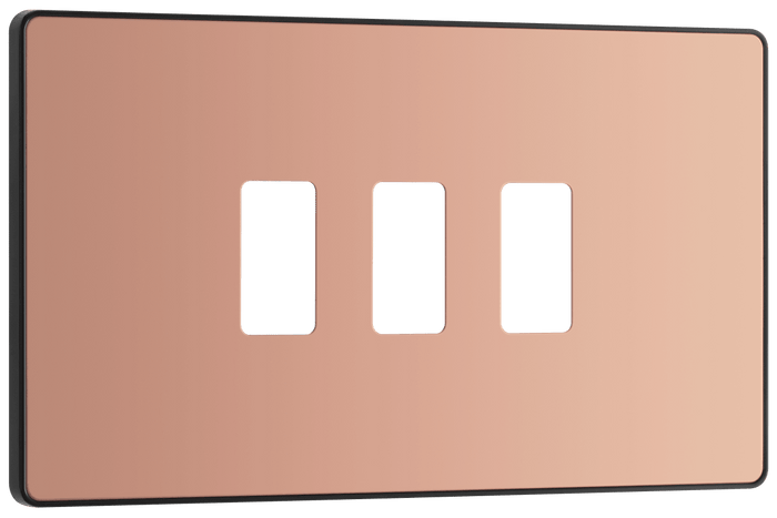 BG Evolve Polished Copper 3 module rectangular - RPCDCP3B-01