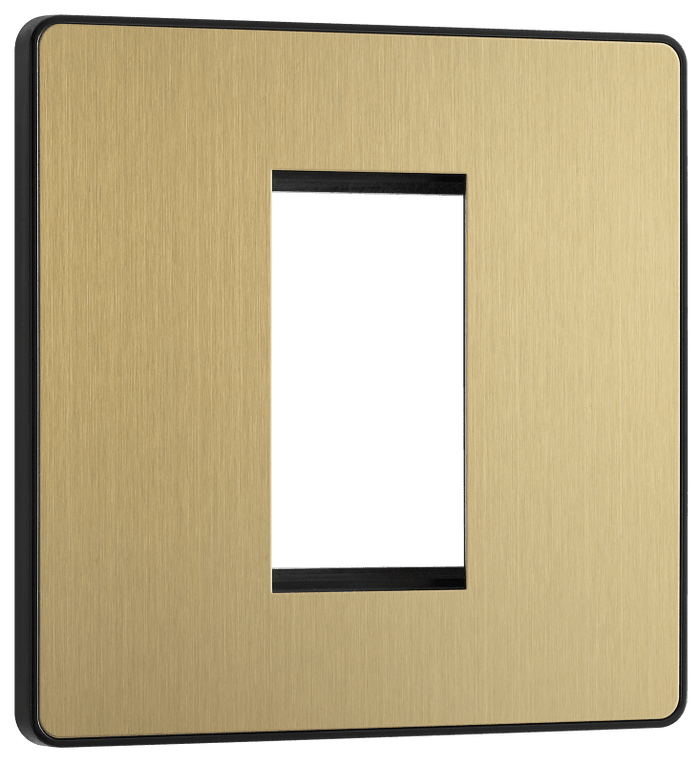 BG Evolve Satin Brass 1 module - square - PCDSBEMS1B-01