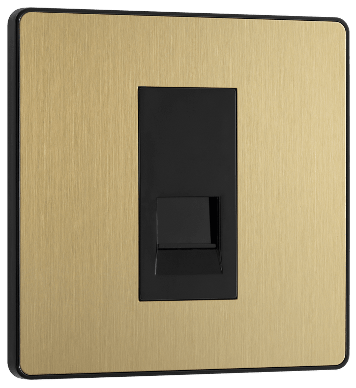 BG Evolve Satin Brass 1G telephone socket, master - PCDSBBTM1B-01