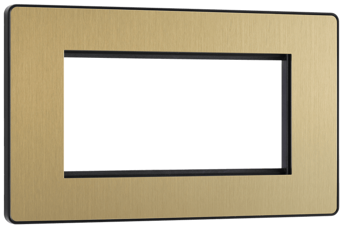 BG Evolve Satin Brass 4 module - rectangular - PCDSBEMR4B-01