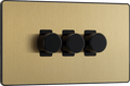 BG Evolve Satin Brass Triple, 2 way push 200W - PCDSB83B-01