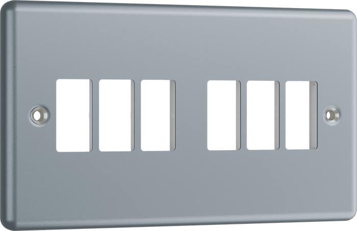 BG Metal Clad 6 module front plate - MMC6-01