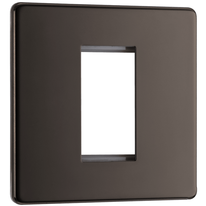 BG Nexus Flatplate Black Nickel 1 module square - FBNEMS1-01