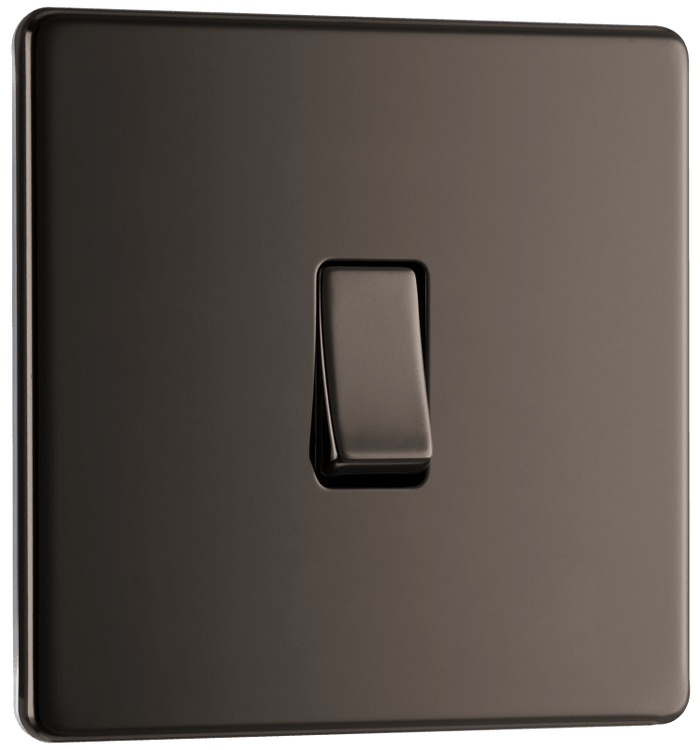 BG Nexus Flatplate Black Nickel 1G 2-Way Switch - FBN12-01