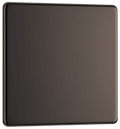 BG Nexus Flatplate Black Nickel 1G blank plate - FBN94-01