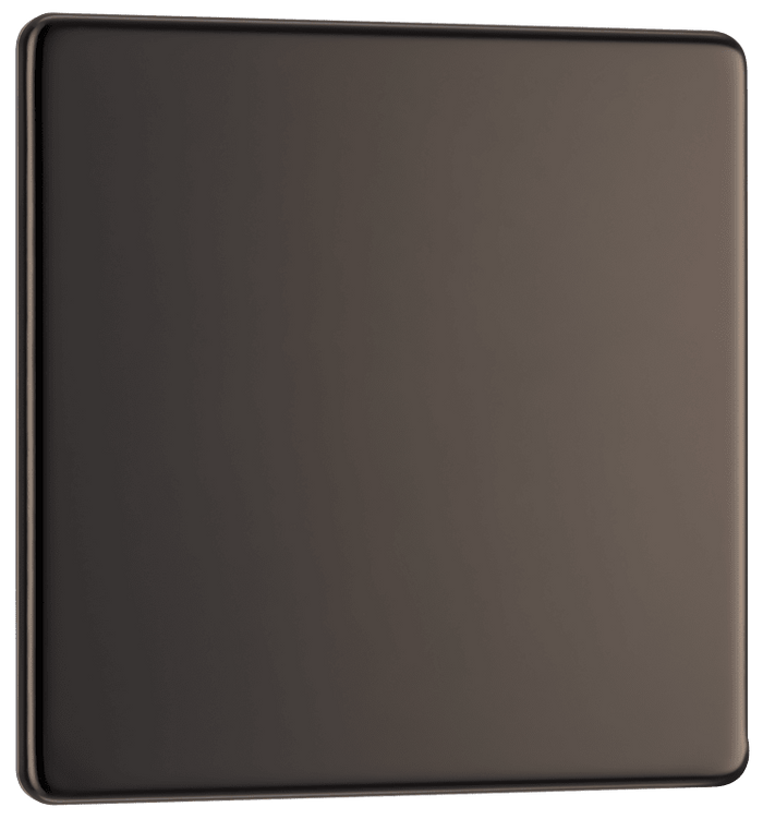 BG Nexus Flatplate Black Nickel 1G blank plate - FBN94-01