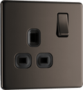 BG Nexus Flatplate Black Nickel 1G DP Switch - FBN21B-01