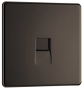 BG Nexus Flatplate Black Nickel 1G telephone socket, master - FBNBTM1-01