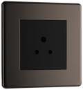 BG Nexus Flatplate Black Nickel 2A Unswitched Round Pin - FBN28B-01