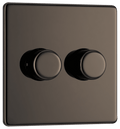 BG Nexus Flatplate Black Nickel 2G 2-Way Push - FBN82-01