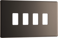 BG Nexus Flatplate Black Nickel 4 module rectangular - RFBN4-01