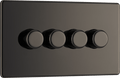BG Nexus Flatplate Black Nickel 4G 2-Way Push - FBN84-01