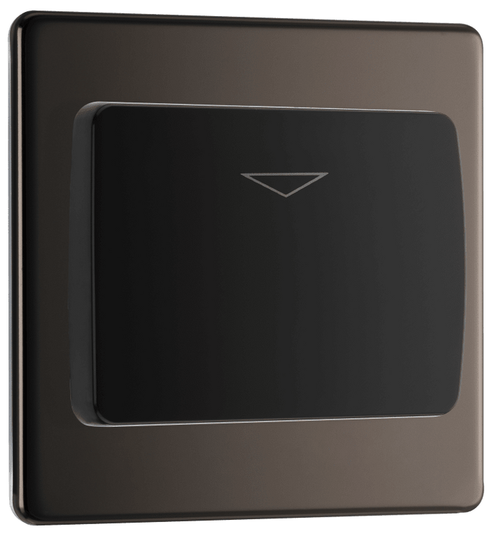 BG Nexus Flatplate Black Nickel Hotel key card switch - FBNKYCSB-01