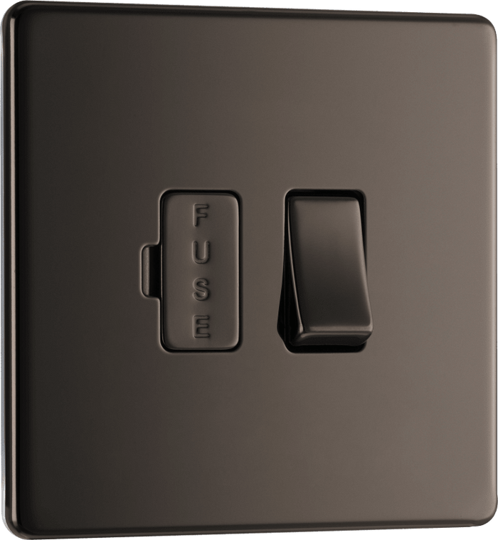 BG Nexus Flatplate Black Nickel Switched & fused - FBN50-01