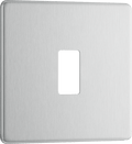 BG Nexus Flatplate Brushed Steel 1 module, square - RFBS1-01
