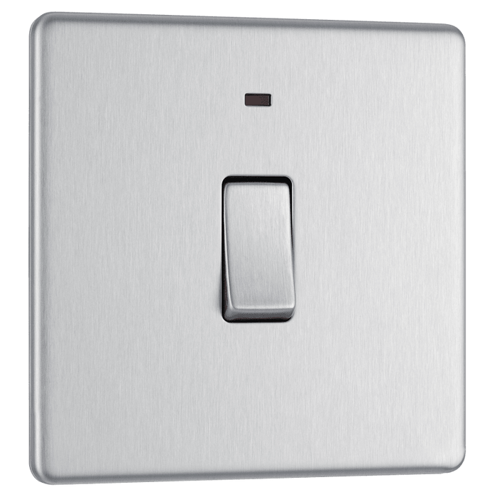 BG Nexus Flatplate Brushed Steel 20A DP w/ Indicator - FBS31-01