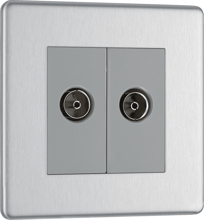 BG Nexus Flatplate Brushed Steel 2G isolated, Co-Axial - FBS63-01