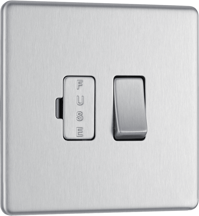 BG Nexus Flatplate Brushed Steel Switched & fused - FBS50-01