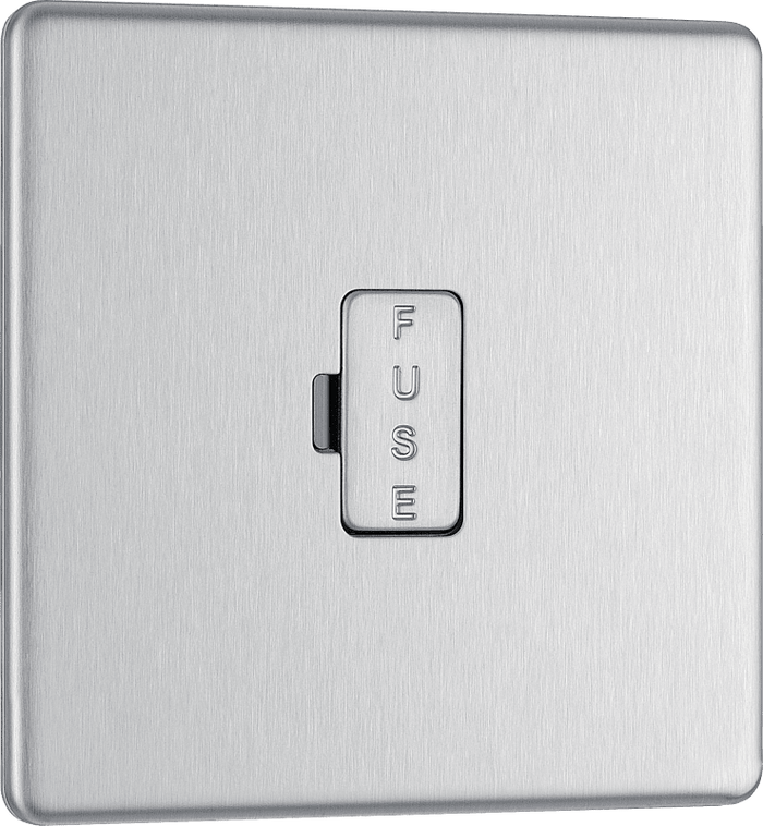 BG Nexus Flatplate Brushed Steel Unswitched & Fused - FBS54-01