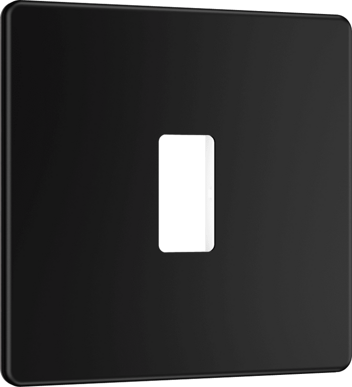 BG Nexus Flatplate Matt Black 1 module plate - MFFB1-01