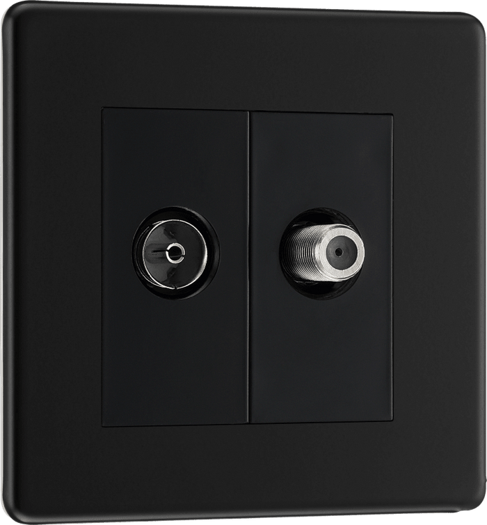 BG Nexus Flatplate Matt Black 2G satellite & Co-Axial - FFB65-01