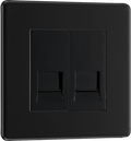 BG Nexus Flatplate Matt Black 2G telephone socket, secondary - FFBBTS2-01