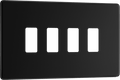 BG Nexus Flatplate Matt Black 4 module rectangular - RFFB4-01