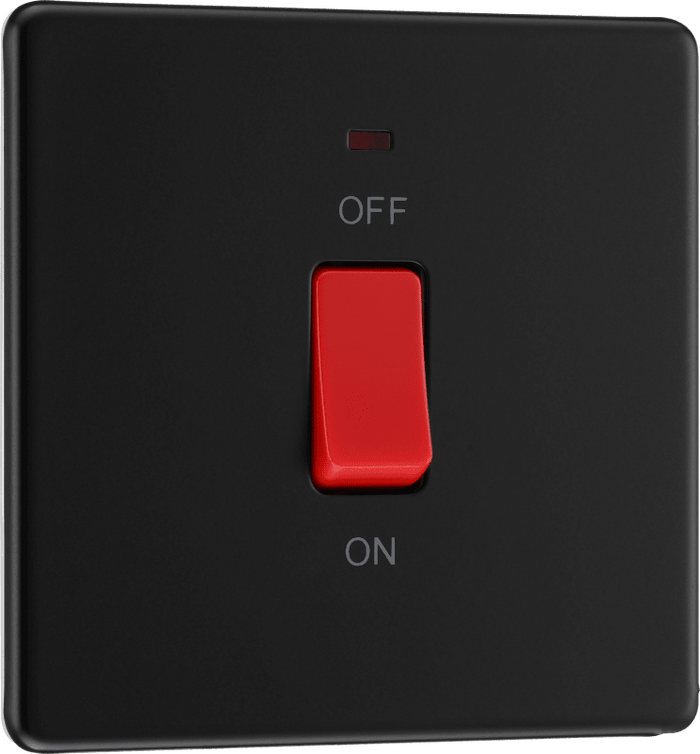 BG Nexus Flatplate Matt Black 45A DP Single Plate w/ Indicator - FFB74-01