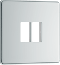 BG Nexus Flatplate Polished Chrome 2 module plate - MFPC2-01