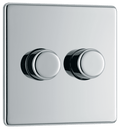 BG Nexus Flatplate Polished Chrome 2G 2-Way Push - FPC82-01