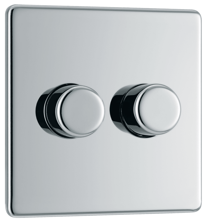 BG Nexus Flatplate Polished Chrome 2G 2-Way Push - FPC82-01