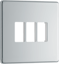 BG Nexus Flatplate Polished Chrome 3 module plate - MFPC3-01